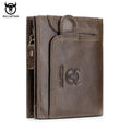 BULLCAPTAIN 100% Genuine Leather Men's Rfid Wallet Multifunctional Storage Bag Coin Purse Wallet Card Case