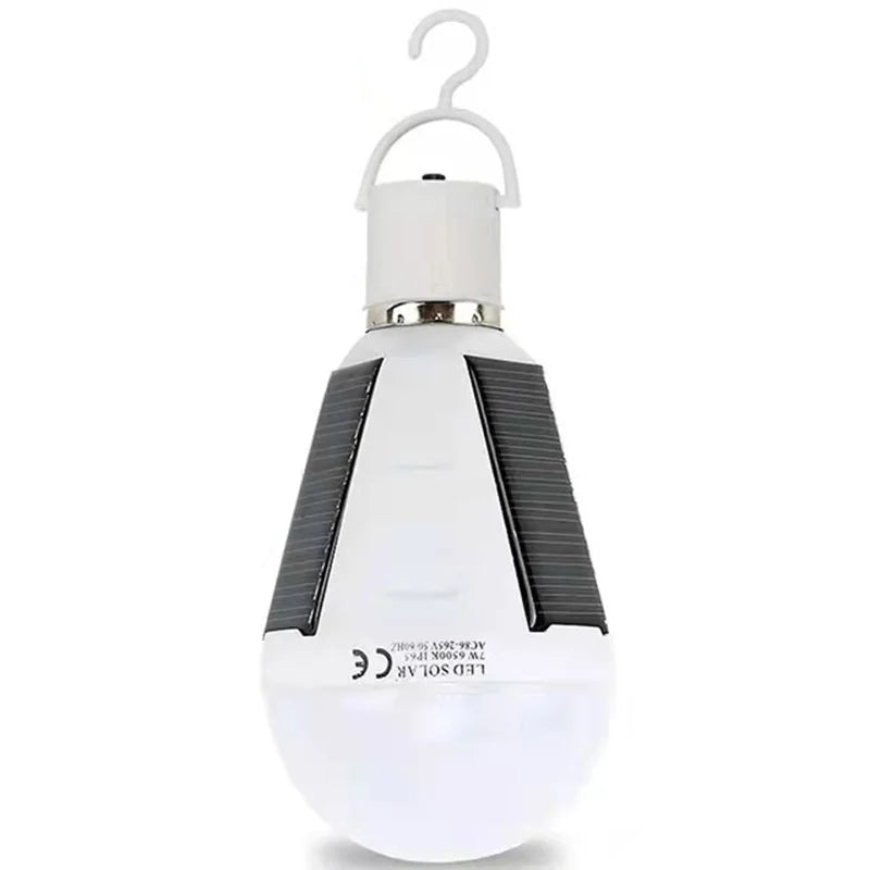 E27 Rechargeable LED Solar Bulb Lamp 7W 12W 85V-265V Outdoor Emergency Solar Powered Bulb Travel Fishing Camping Light Tent lamp