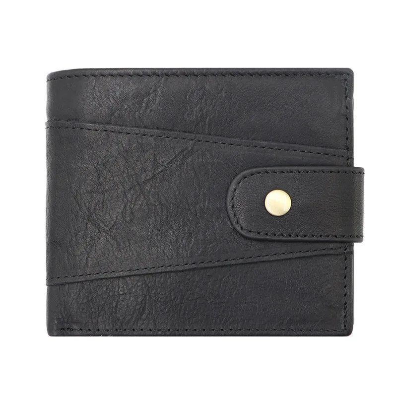 Men's Wallet Rfid Vintage Genuine Leather Wallets for Men Credit Card Holder Purse Money Bag Wallet Man
