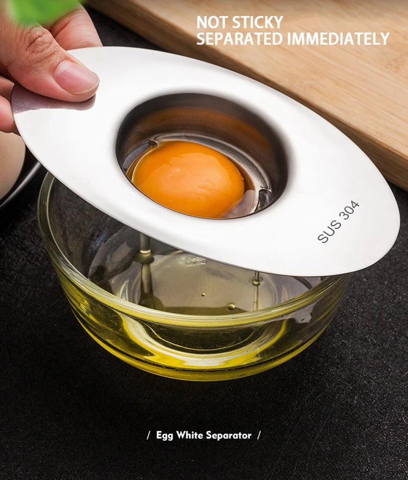 Stainless Steel Egg White Separator Tools Eggs Yolk Filter Gadgets Kitchen Accessories Separating Funnel Spoon Egg Divider Tool