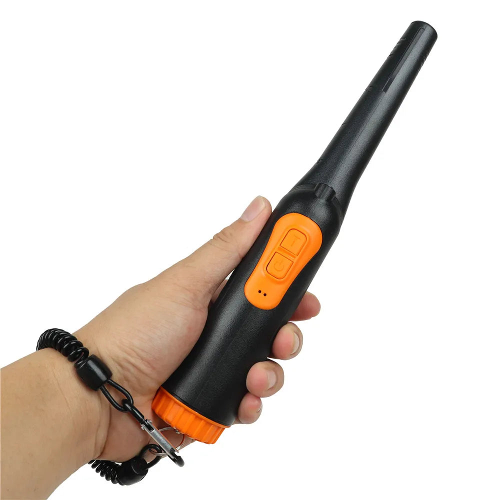Fully Body Waterproof Handheld Metal Detector Underwater Pin Pointer Three Mode With Portable LED Light Black Orange Red RZX-520
