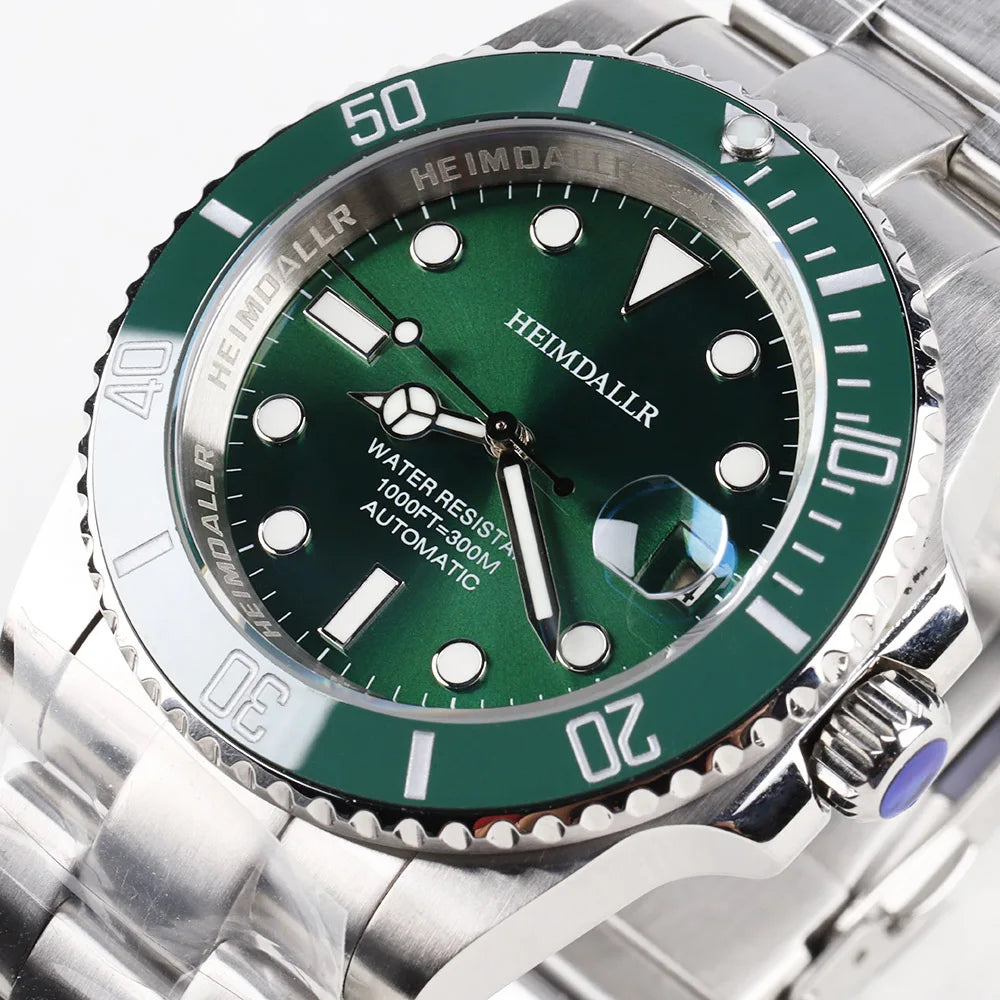 HEIMDALLR Sharkey NH35 Men's Automatic Watches Diver Watch 300m Waterproof Mechanical Watches With Calendar 3C Luminous Dial