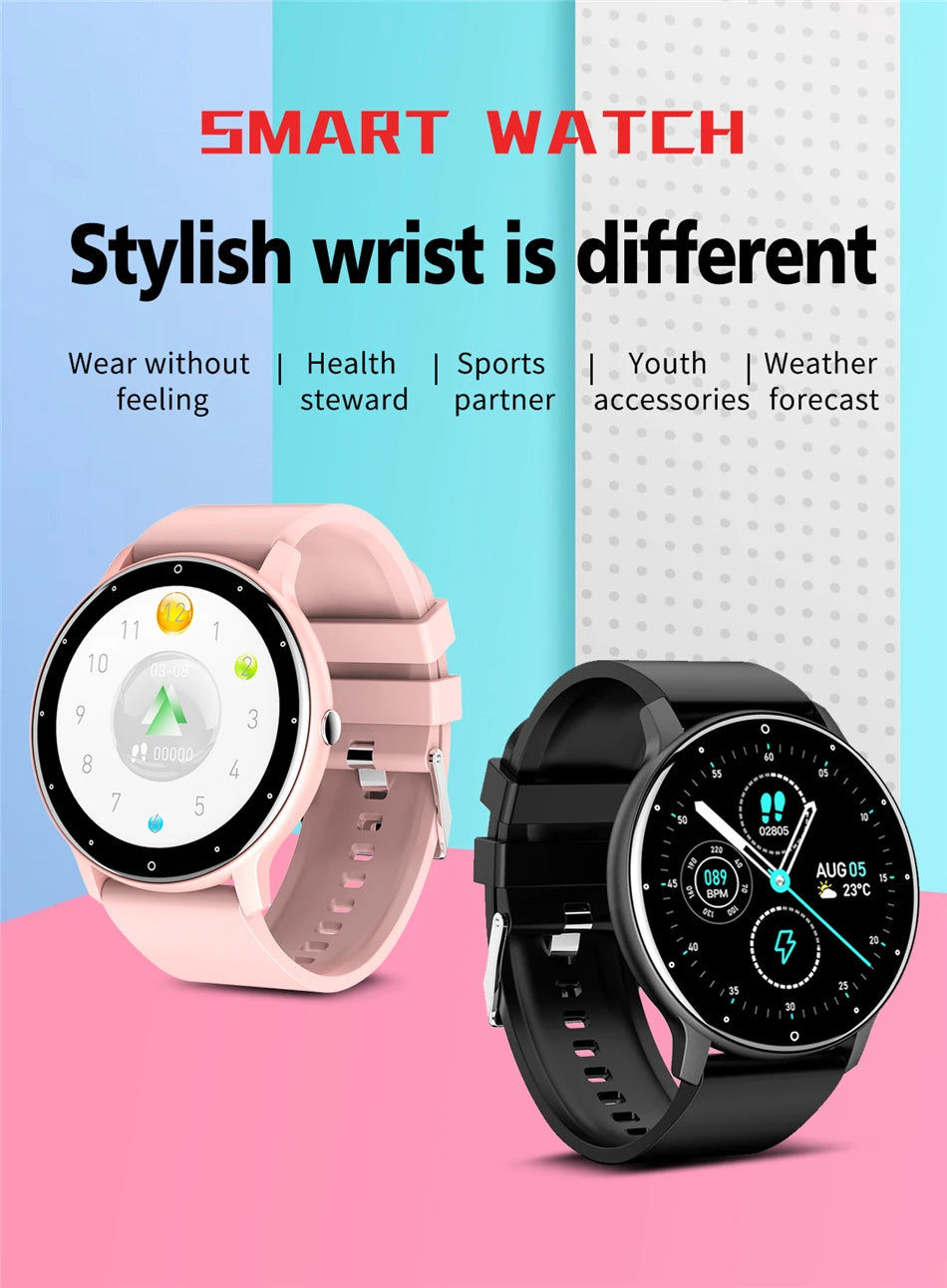 LIGE 2026 Smart watch Ladies Full touch Screen Sports Fitness watch IP67 waterproof Bluetooth For Android iOS Smart watch Female