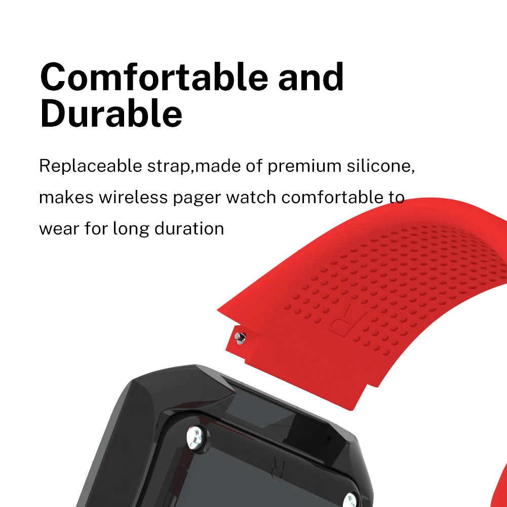 2PCS Wireless Call Button + 1 Watch Receiver Wireless Calling System For Nurse Call Caregiver Pager Elderly Care Clinic