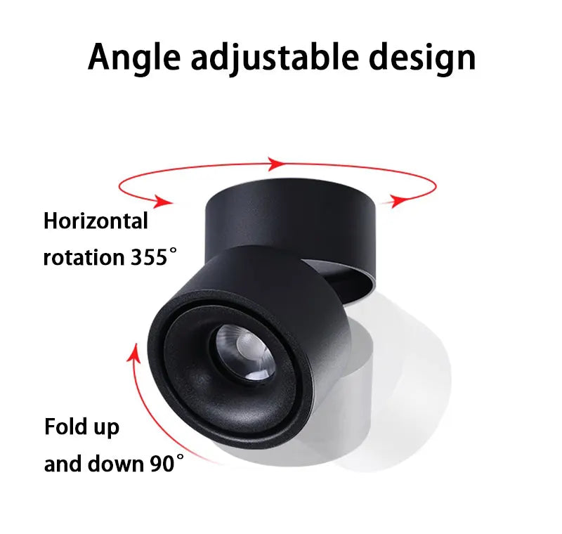 Foldable COB LED Surface Mounted Downlights Dimmable Ceiling Lamps 15W/18W/42W Nordic Spot Lights for Livingroom Foyer Bedroom