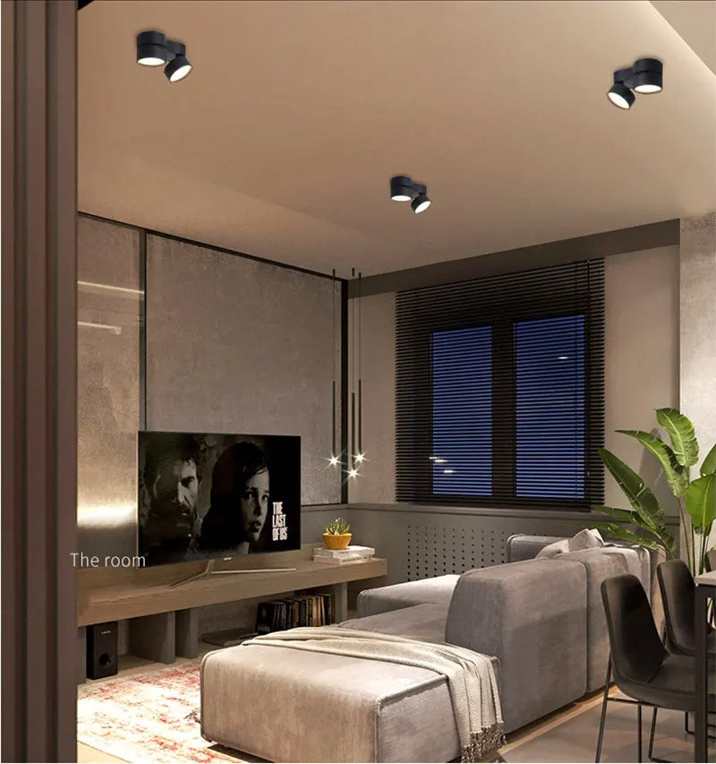 Foldable COB LED Surface Mounted Downlights Dimmable Ceiling Lamps 15W/18W/42W Nordic Spot Lights for Livingroom Foyer Bedroom