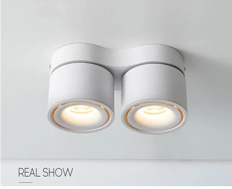 Foldable COB LED Surface Mounted Downlights Dimmable Ceiling Lamps 15W/18W/42W Nordic Spot Lights for Livingroom Foyer Bedroom