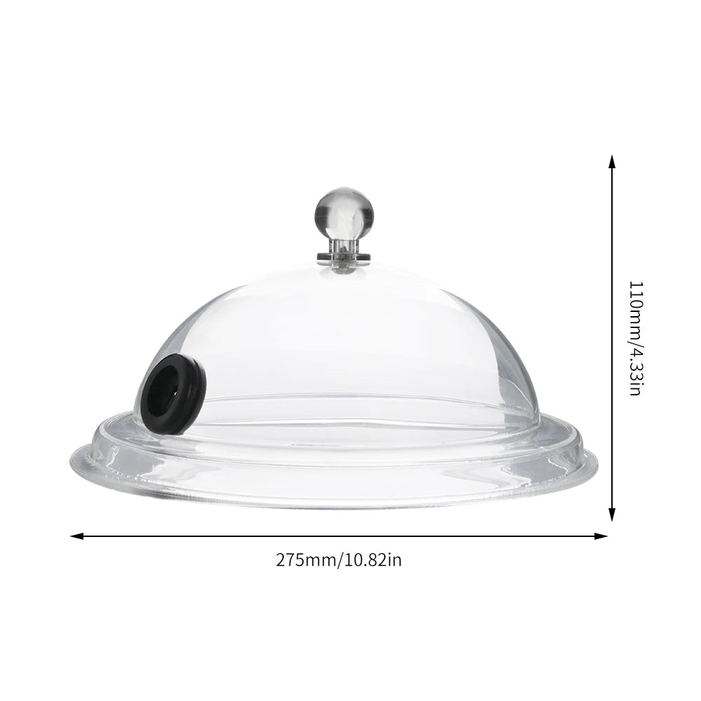 Molecular Cuisine Smoke Hood Food Grade Lid Dome Cover For Smoker Gun Accessory Smoke Infuser Cake Steak Cover Kitchen Food Dish