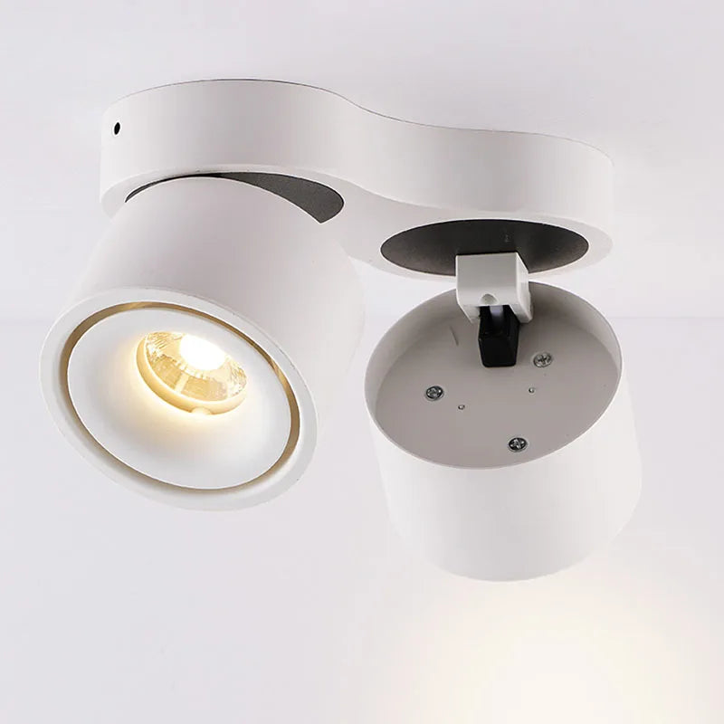 Foldable COB LED Surface Mounted Downlights Dimmable Ceiling Lamps 15W/18W/42W Nordic Spot Lights for Livingroom Foyer Bedroom