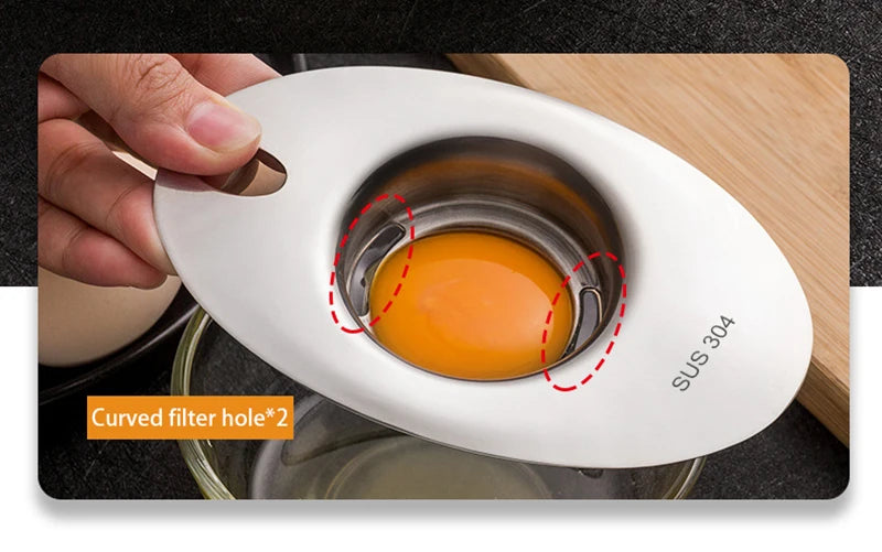 Stainless Steel Egg White Separator Tools Eggs Yolk Filter Gadgets Kitchen Accessories Separating Funnel Spoon Egg Divider Tool