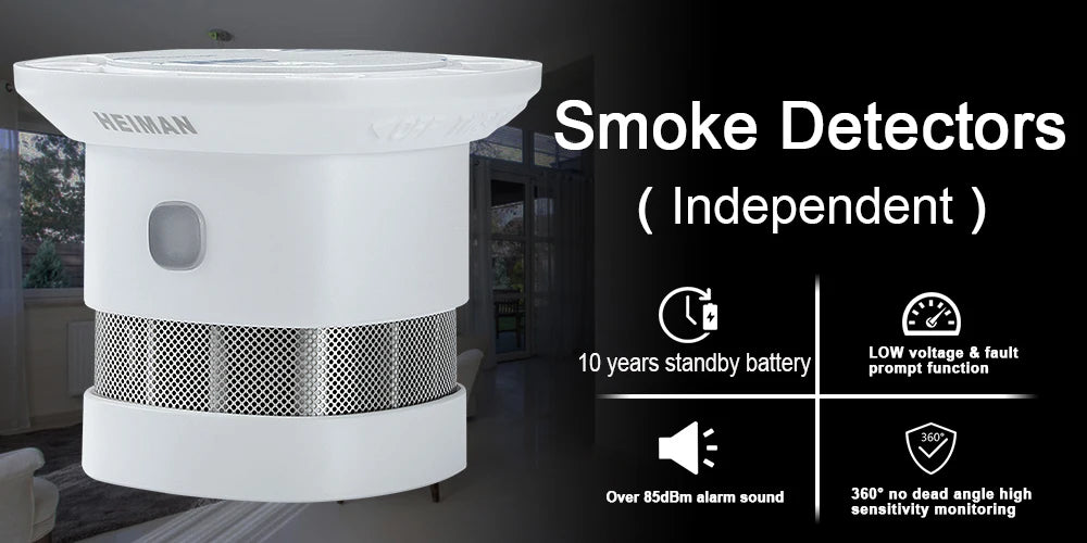 HEIMAN independent fire alarm smoke detector home high sensitivity safety protection system Wireless sensor mini Portable
