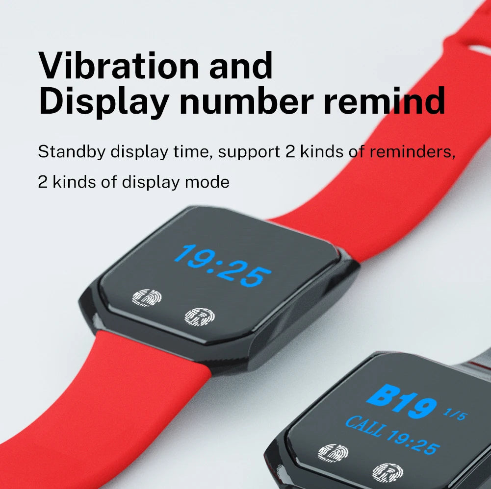 2PCS Wireless Call Button + 1 Watch Receiver Wireless Calling System For Nurse Call Caregiver Pager Elderly Care Clinic