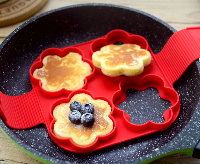 Egg Pancake Ring Nonstick Pancake Maker Mold Silicone Egg Cooker Fried Egg Shaper Omelet Moulds for Kitchen Baking Accessories
