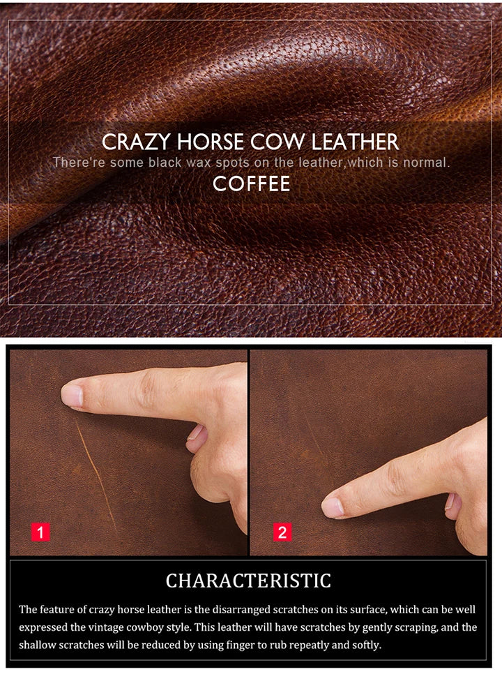 CONTACT'S Genuine Leather RFID Vintage Wallet Men With Coin Pocket Short Wallets Small Zipper Wallet With Card Holders Man Purse