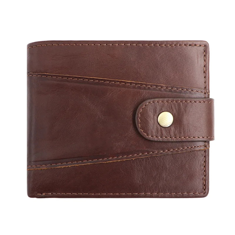 Men's Wallet Rfid Vintage Genuine Leather Wallets for Men Credit Card Holder Purse Money Bag Wallet Man