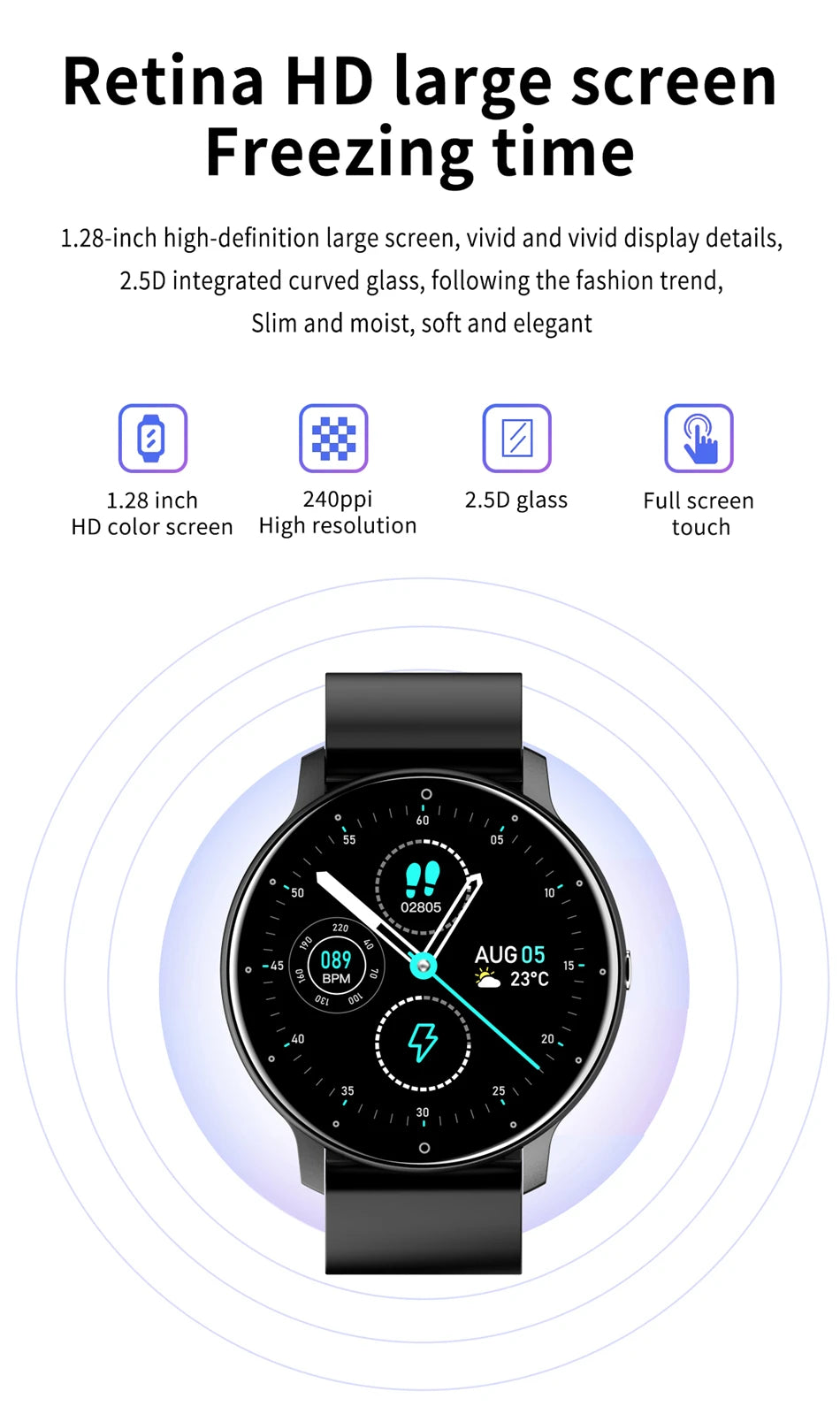 NEW Fashion Men Smart Watch Wireless Call Digital Fitness Tracker IP68 Waterproof Sport Smartwatch for Women Android Phones 2025