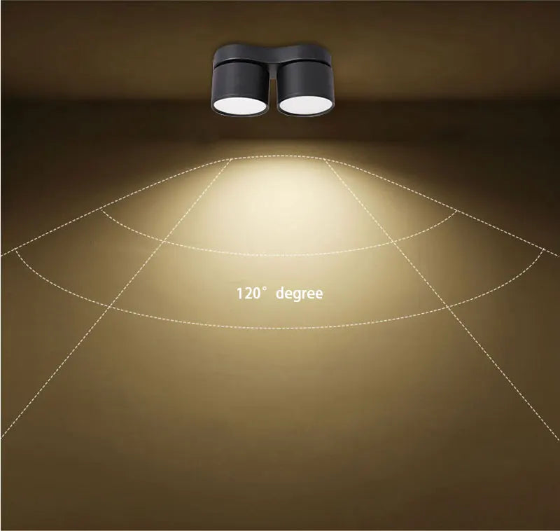 Foldable COB LED Surface Mounted Downlights Dimmable Ceiling Lamps 15W/18W/42W Nordic Spot Lights for Livingroom Foyer Bedroom