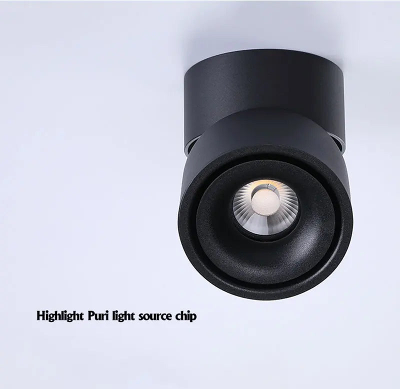Foldable COB LED Surface Mounted Downlights Dimmable Ceiling Lamps 15W/18W/42W Nordic Spot Lights for Livingroom Foyer Bedroom
