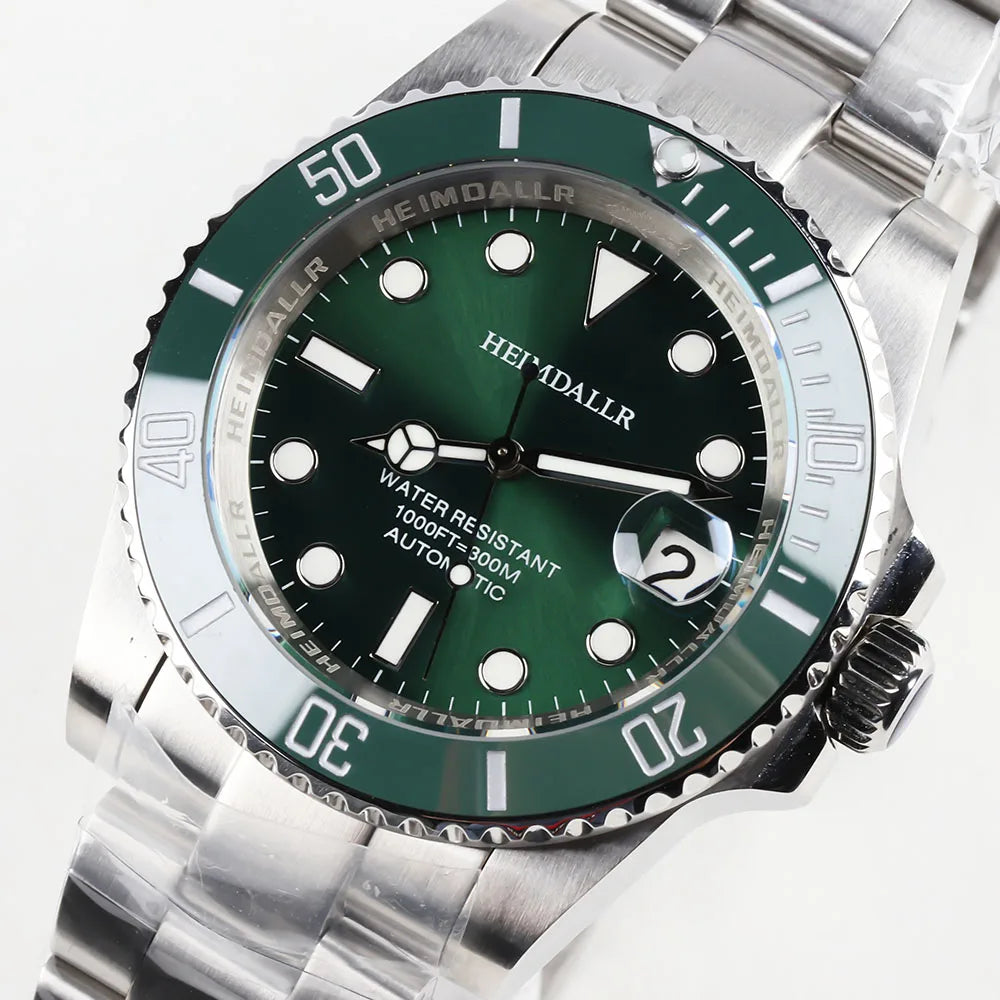 HEIMDALLR Sharkey NH35 Men's Automatic Watches Diver Watch 300m Waterproof Mechanical Watches With Calendar 3C Luminous Dial