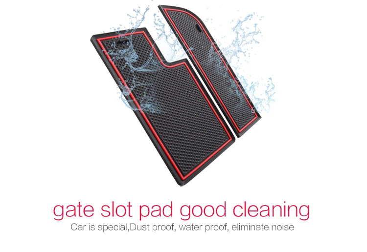 for VW Volkswagen POLO MK6 AW 2018-2023 Anti-slip Gate Slot Mat Car Door Groove Cup Pad Interior Accessories