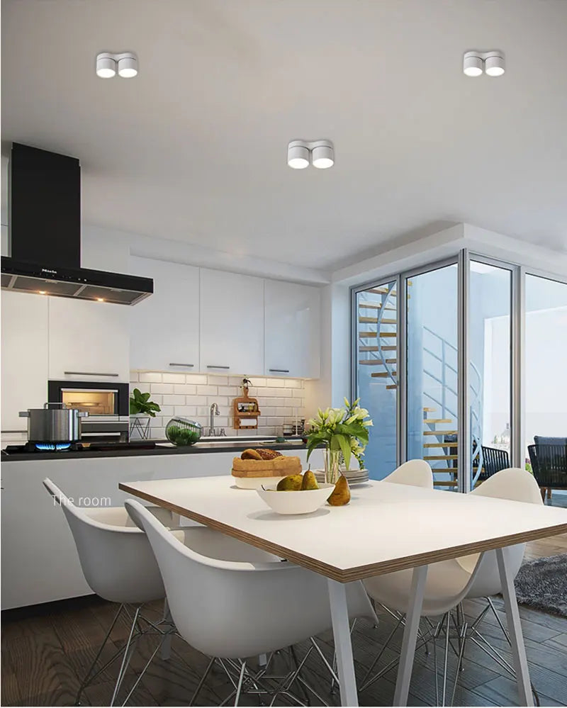 Foldable COB LED Surface Mounted Downlights Dimmable Ceiling Lamps 15W/18W/42W Nordic Spot Lights for Livingroom Foyer Bedroom