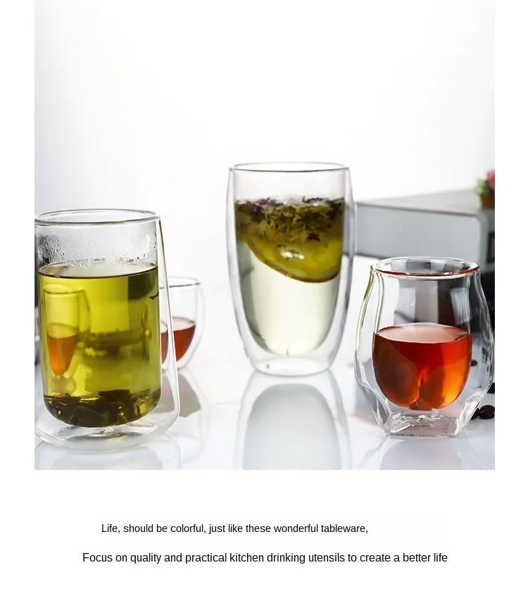 Whiskey Tasting Glass Set of 2, Double Walled Snifter, Clear Glass for Parties Bars and Home Gatherings, Dishwasher Safe
