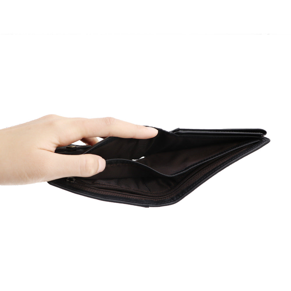 Men's Wallet Rfid Vintage Genuine Leather Wallets for Men Credit Card Holder Purse Money Bag Wallet Man