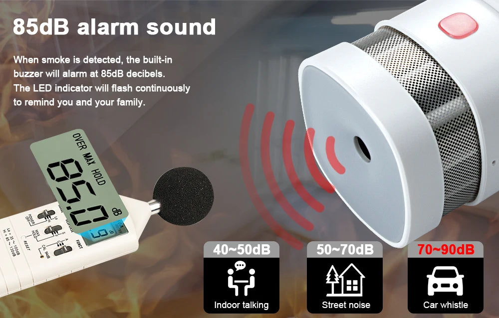 HEIMAN independent fire alarm smoke detector home high sensitivity safety protection system Wireless sensor mini Portable