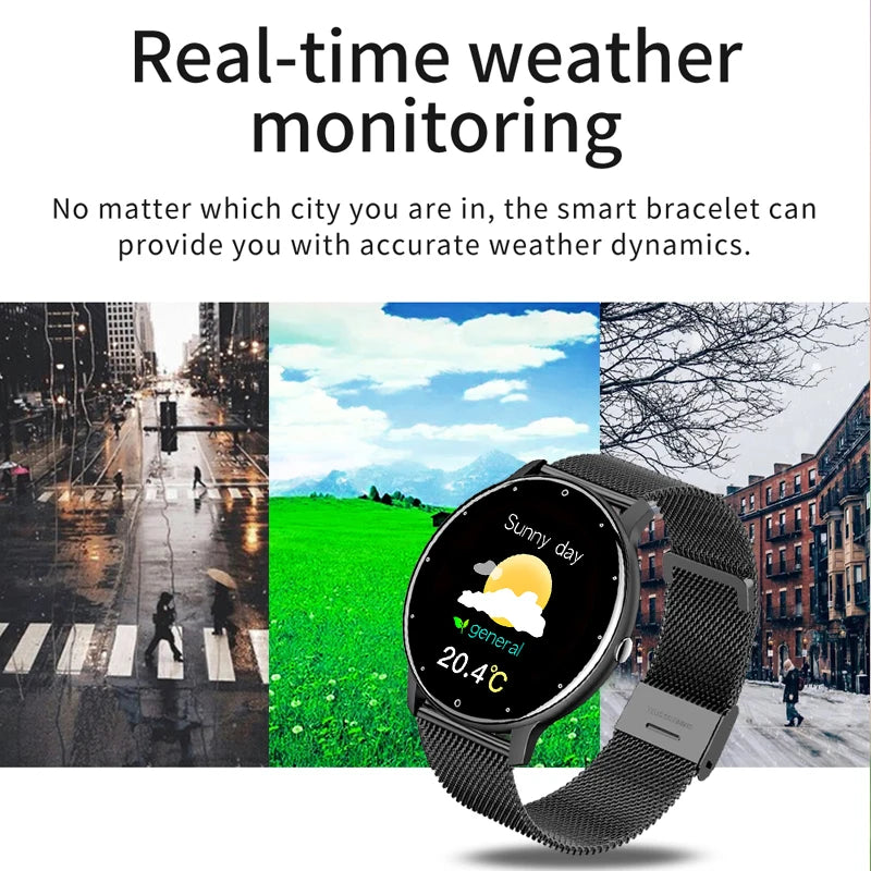 LIGE 2026 Smart watch Ladies Full touch Screen Sports Fitness watch IP67 waterproof Bluetooth For Android iOS Smart watch Female