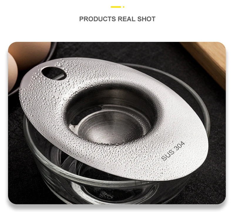 Stainless Steel Egg White Separator Tools Eggs Yolk Filter Gadgets Kitchen Accessories Separating Funnel Spoon Egg Divider Tool