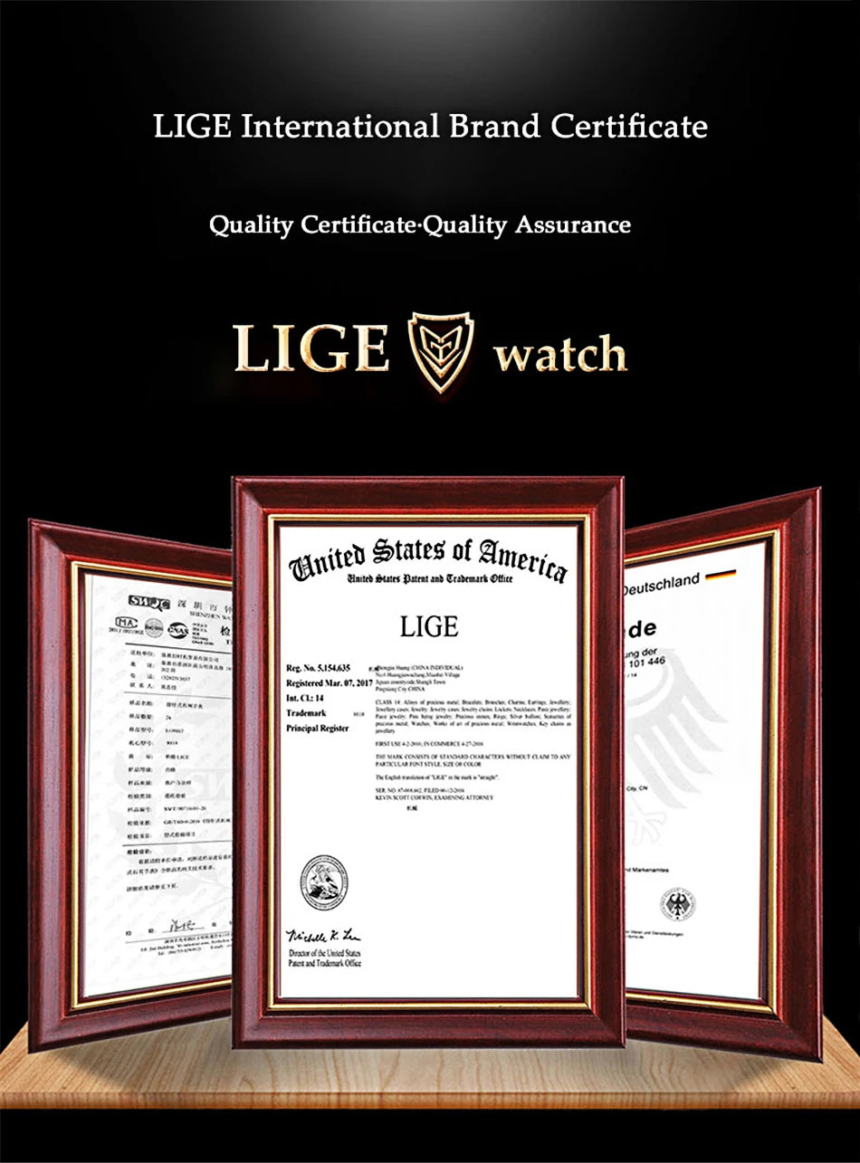 LIGE 2026 Smart watch Ladies Full touch Screen Sports Fitness watch IP67 waterproof Bluetooth For Android iOS Smart watch Female