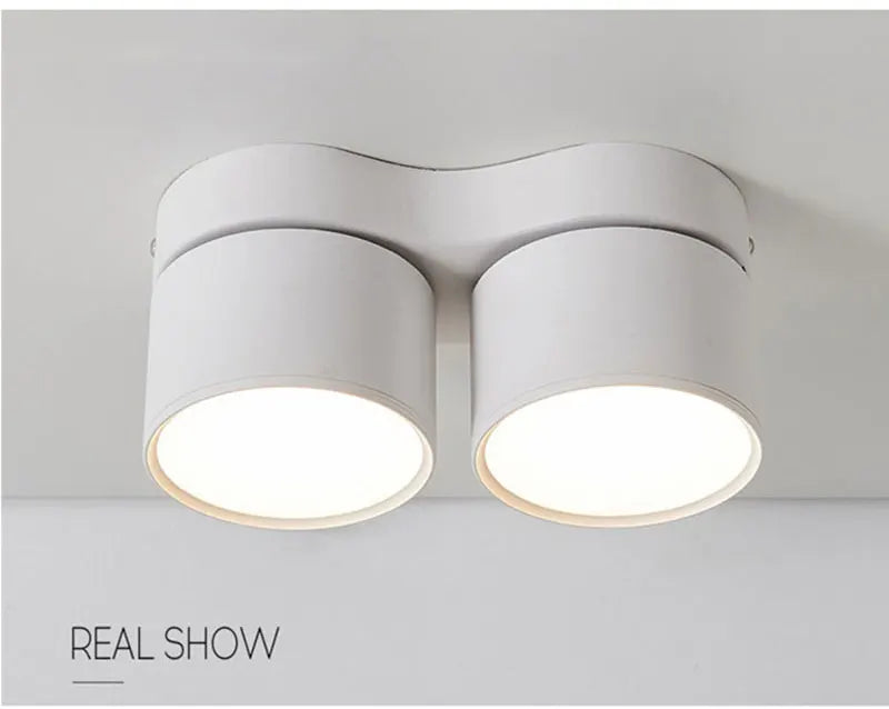 Foldable COB LED Surface Mounted Downlights Dimmable Ceiling Lamps 15W/18W/42W Nordic Spot Lights for Livingroom Foyer Bedroom