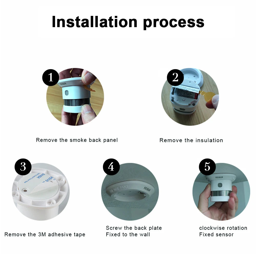 HEIMAN independent fire alarm smoke detector home high sensitivity safety protection system Wireless sensor mini Portable