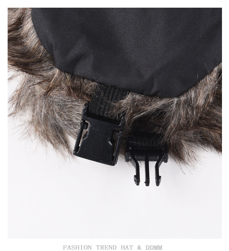 Men's Winter Trapper Aviator Trooper Earflap Warm Russian Waterproof Ski Hat Bomber Cap Russian Warm Ear Protectors Hats