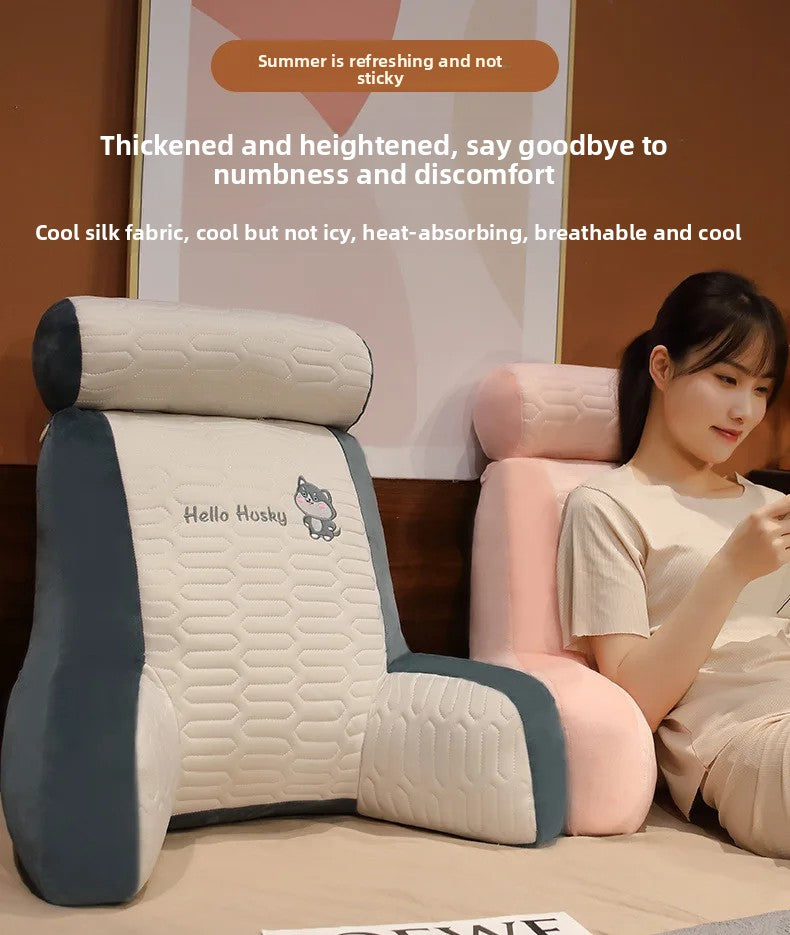 Summer Ice Shreds Pillow Panda Increase in Height Lumbar Support Detachable Washable Cushion Student Dormitories Bed Backrest