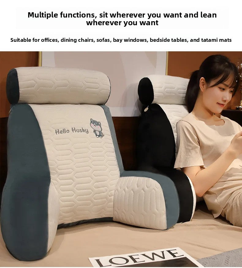 Summer Ice Shreds Pillow Panda Increase in Height Lumbar Support Detachable Washable Cushion Student Dormitories Bed Backrest