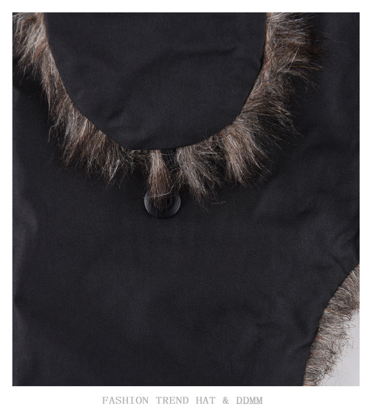 Men's Winter Trapper Aviator Trooper Earflap Warm Russian Waterproof Ski Hat Bomber Cap Russian Warm Ear Protectors Hats