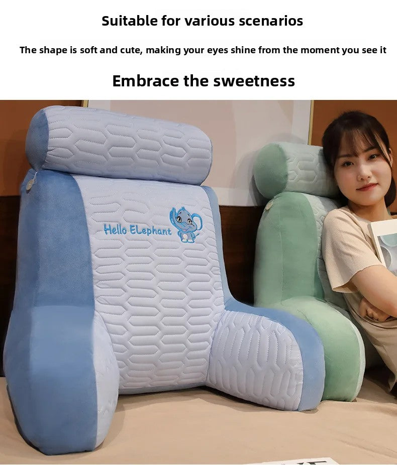 Summer Ice Shreds Pillow Panda Increase in Height Lumbar Support Detachable Washable Cushion Student Dormitories Bed Backrest