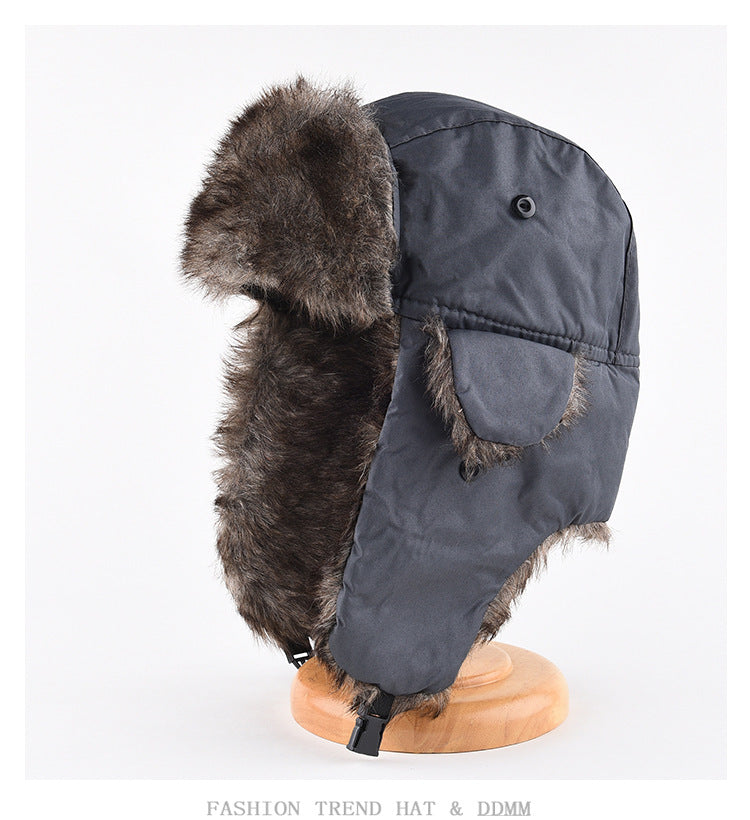 Men's Winter Trapper Aviator Trooper Earflap Warm Russian Waterproof Ski Hat Bomber Cap Russian Warm Ear Protectors Hats