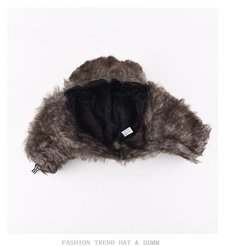 Men's Winter Trapper Aviator Trooper Earflap Warm Russian Waterproof Ski Hat Bomber Cap Russian Warm Ear Protectors Hats