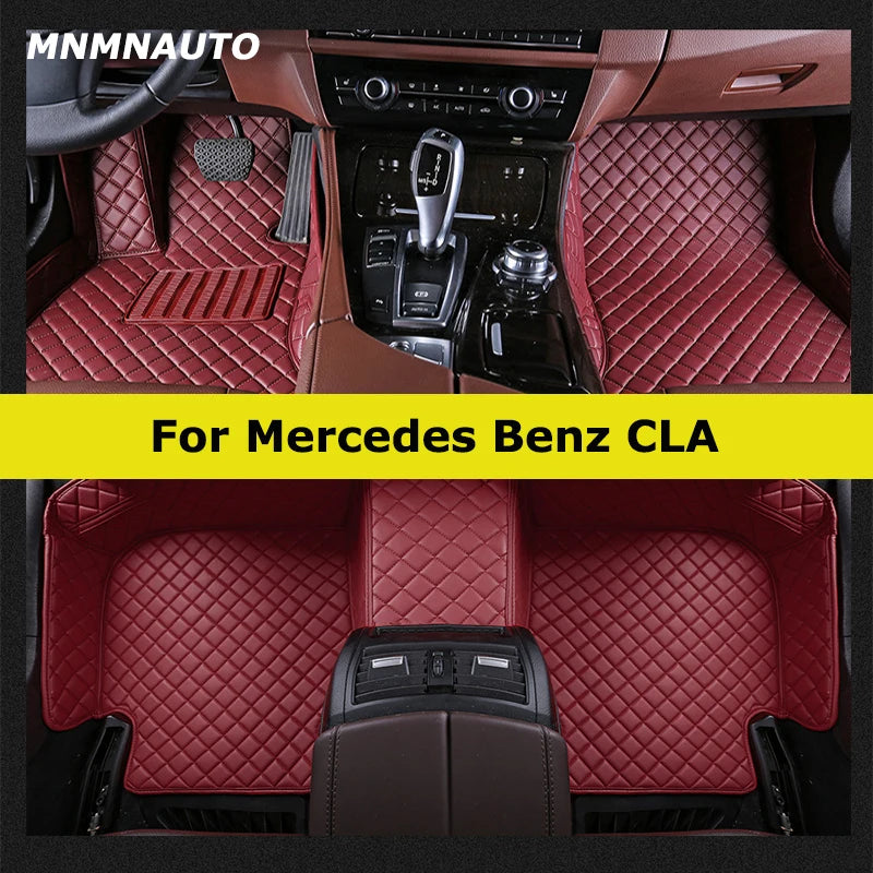 MNMNAUTO Custom Car Floor Mats For Mercedes Benz CLA X117 X118 C117 Auto Carpets Foot Coche Accessorie