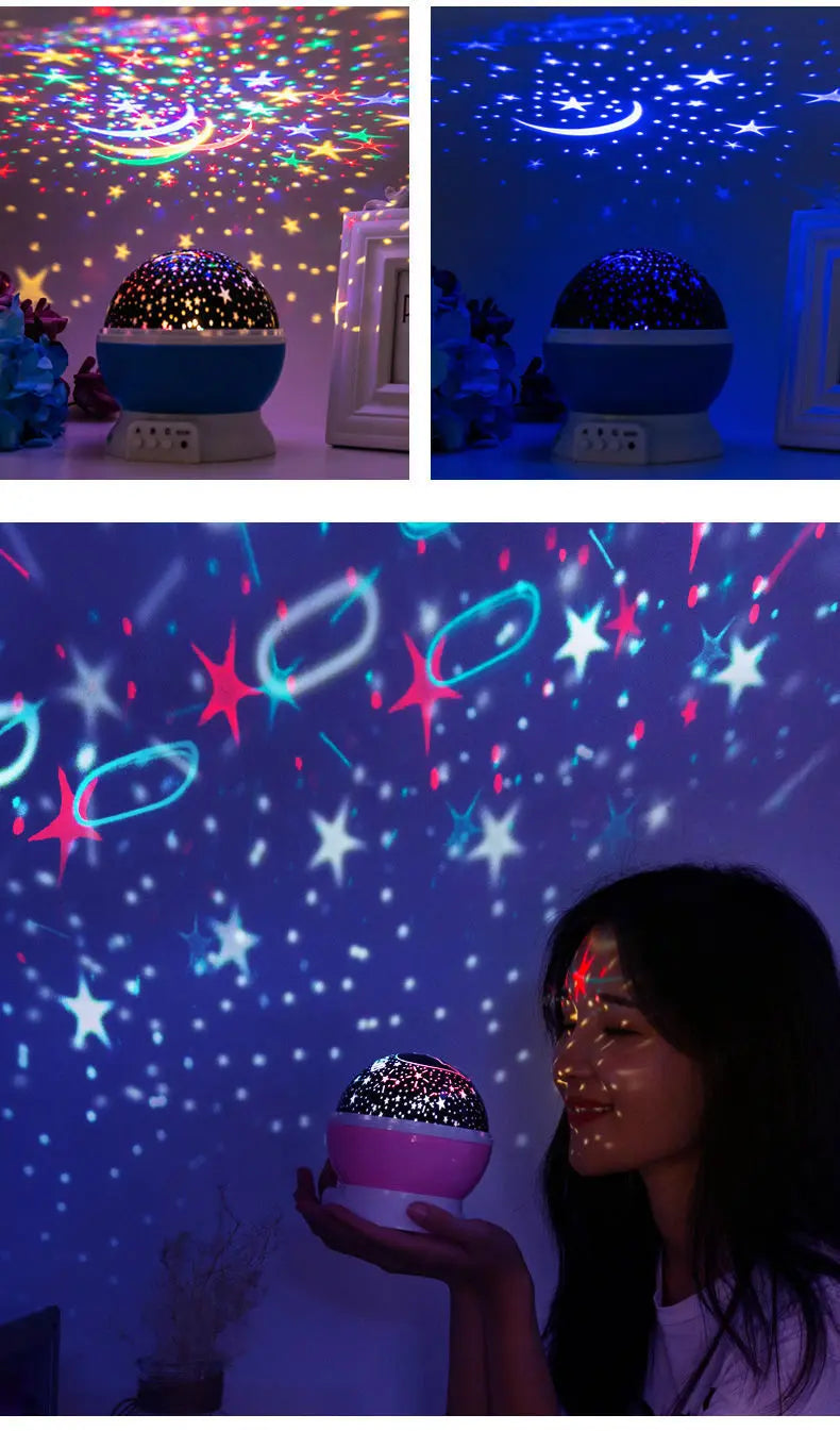 Night Lamp Projector Starry Sky Night Light Projector Baby Lamp Decor Rotating Starry Nursery Moon Galaxy Projector Table Light