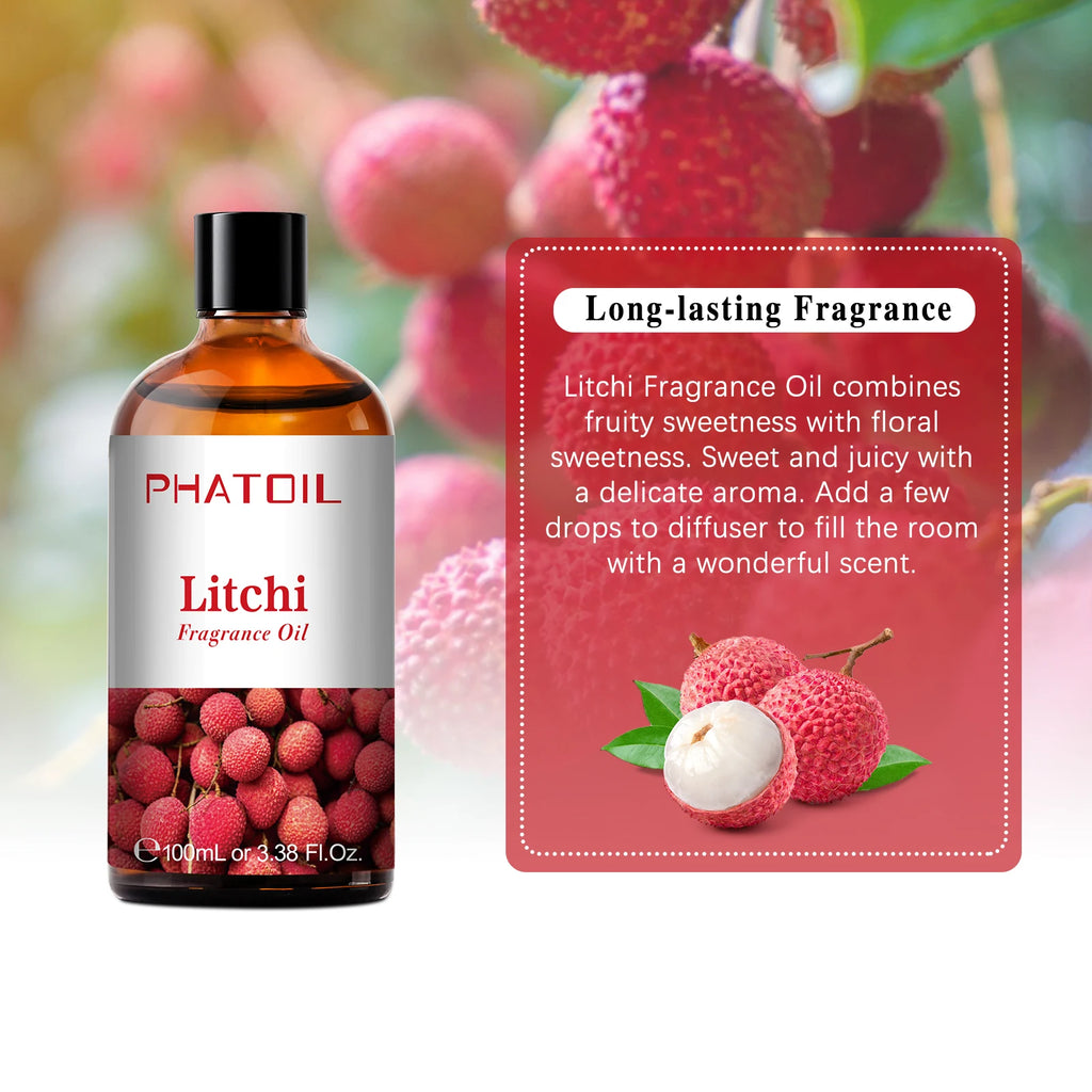 PHATOIL 100ml Fragrance Oils for Aromatherapy & Diffuser Strawberry Cherry Coconut & Vanilla Fragrance Oils For Candle Making
