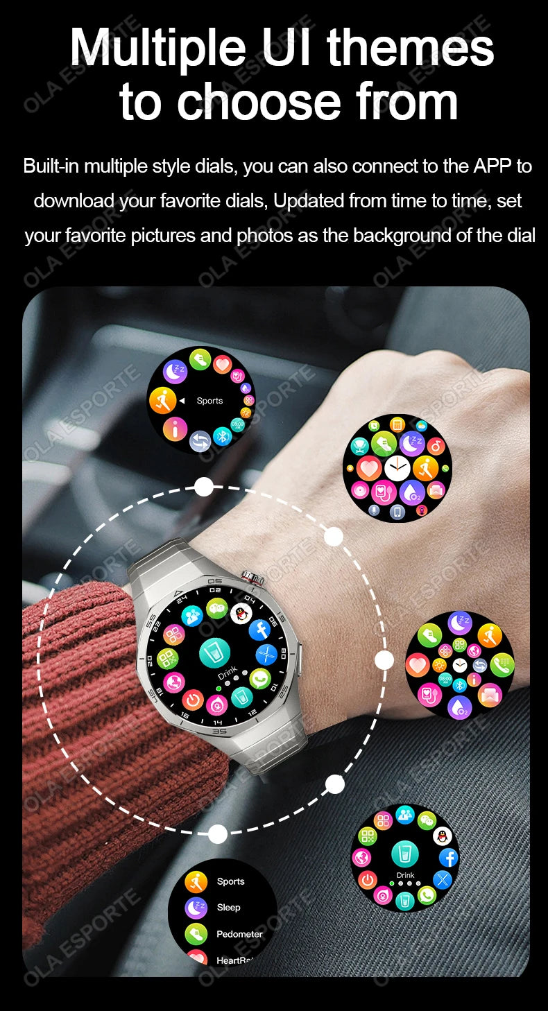 2026 Watch 5 Pro GPS Track Smart Watch Men 360*360 AMOLED Screen NFC Bluetooth Call Waterproof Health Monitor Man Smartwatch Hw1