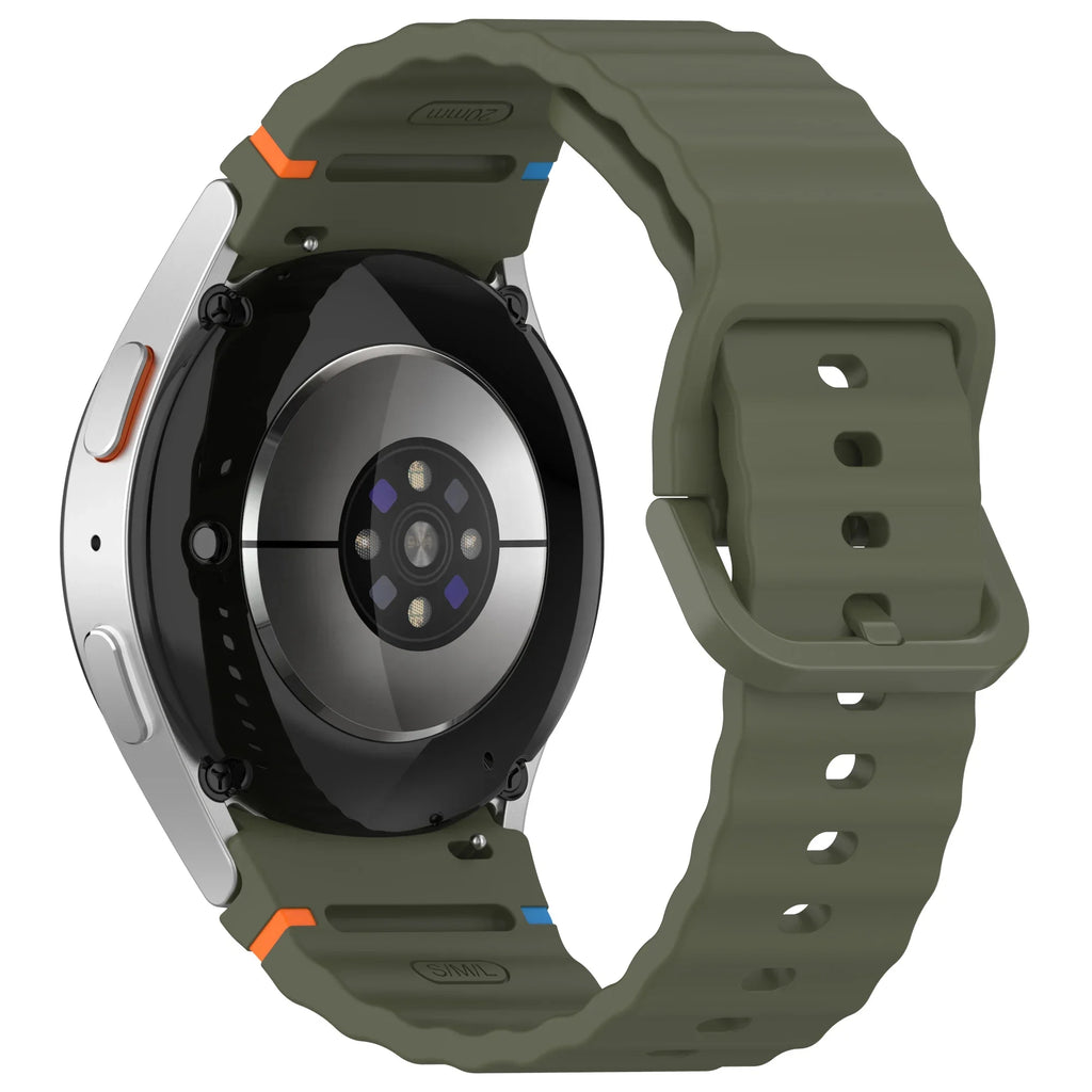 1:1 Official Silicone Strap For Samsung Galaxy Watch 7/FE/6/5/4 44mm40mm 5 Pro Bracelet Watch 6/4 Classic 47/43mm 46/42mm Correa