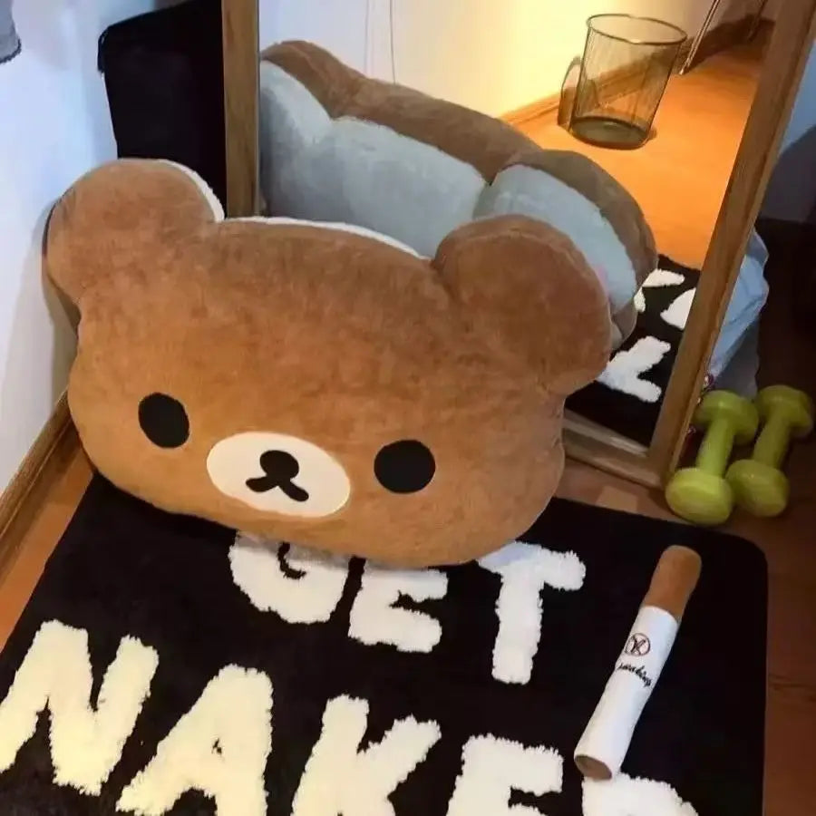 Cute Rilakkuma Plush Warm Hand Pillow Cartoon Bear Peluche Stuffed Toy Soft Cushion Birthday Gift