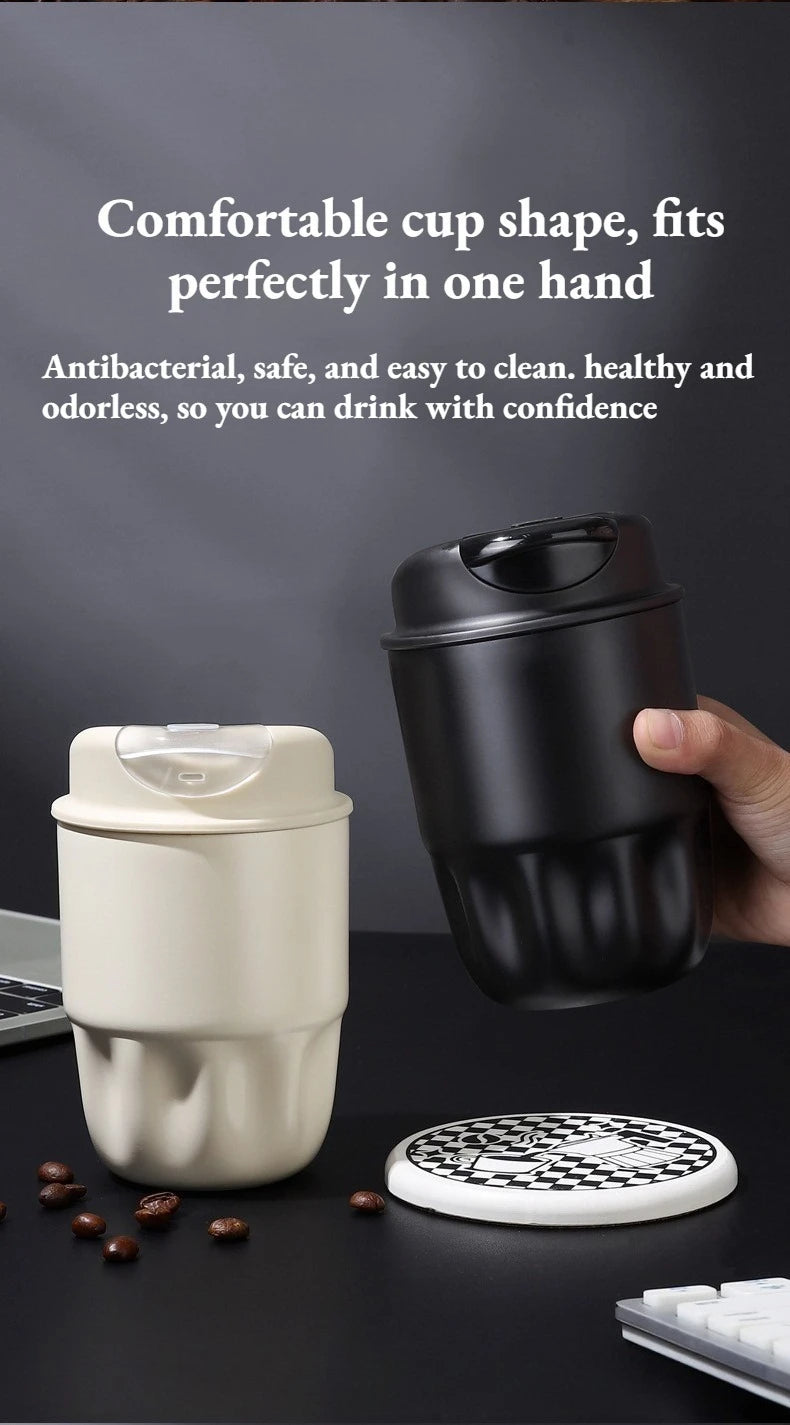 260ML 450ML SUS316 Thermal Coffee Mug Leakproof Portable Travel Tumbler with Lid Stainless Steel Cup for Car Work Hot Cold Drink