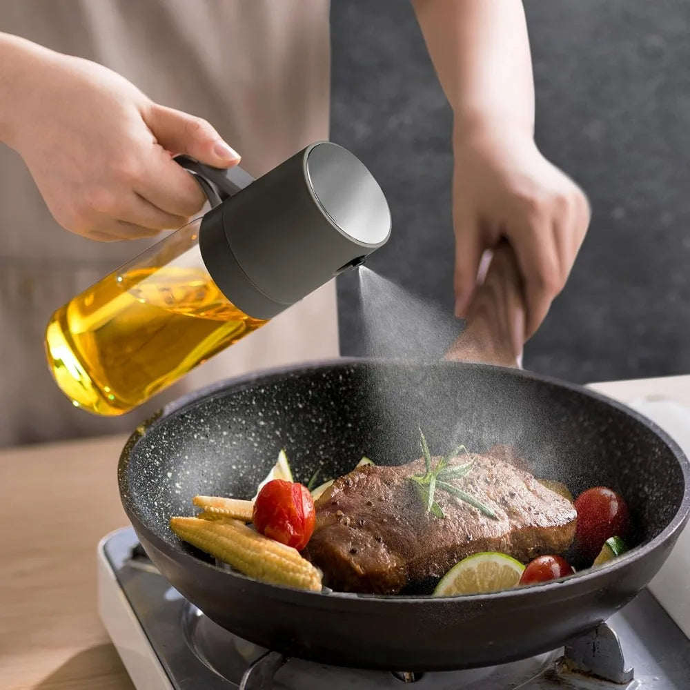 Oil Sprayer Kitchen Tools for Cooking,Borosilicate Glass Oil Sprayer,250ml Oil Spray Bottle for BBQ Kitchen Baking Roasting
