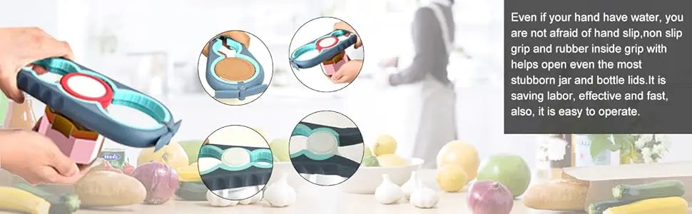 Jar Opener for Weak Hands Seniors with Arthritis Multi Function Bottle Opener Lid Non Slip Rubber Gripper Pad beer kitchen tools