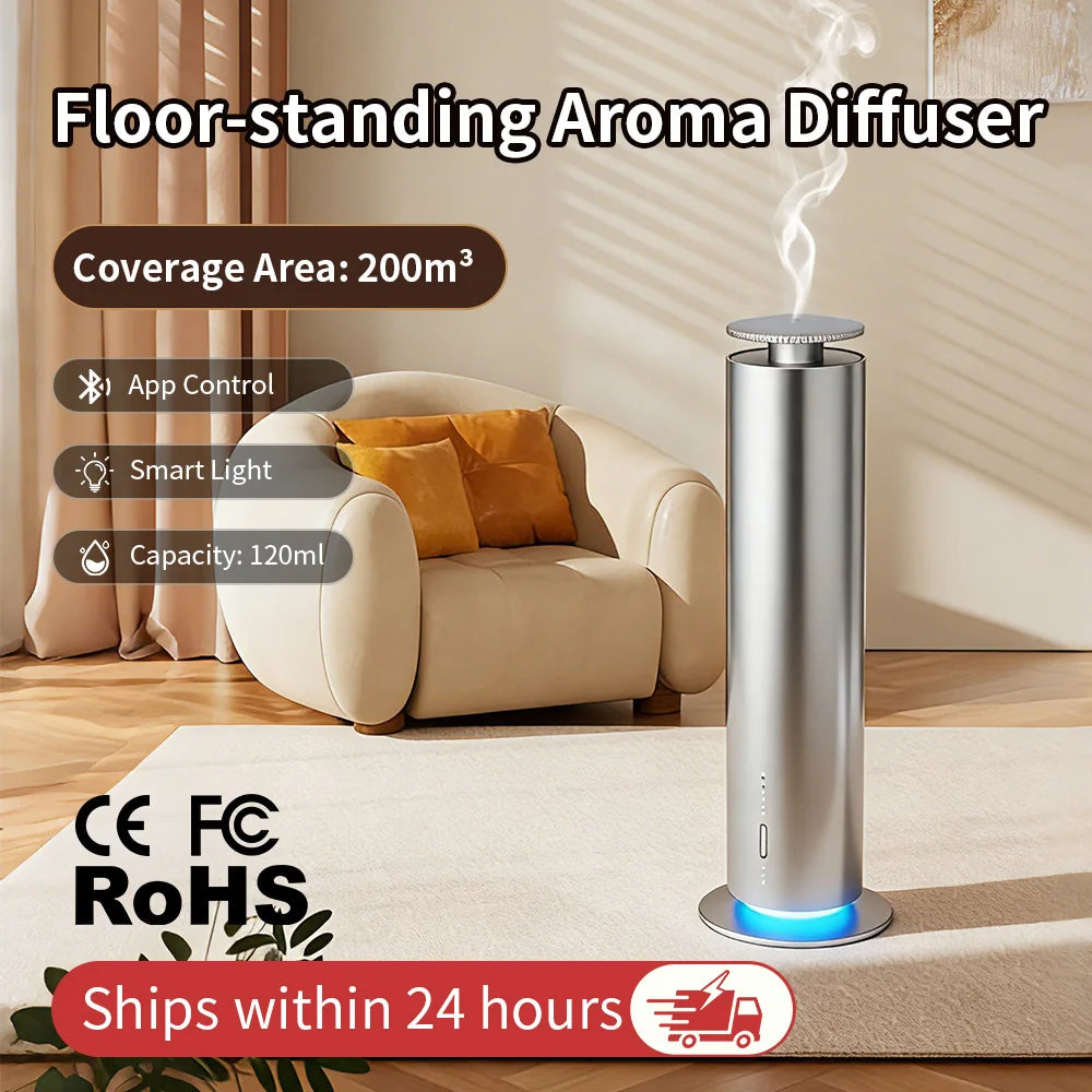 TEABLUM Smart Essential Oil Diffuser Office Aromatherapy Machine Battery Aromatherapy Machine Home Electric Aromatherapy Machine